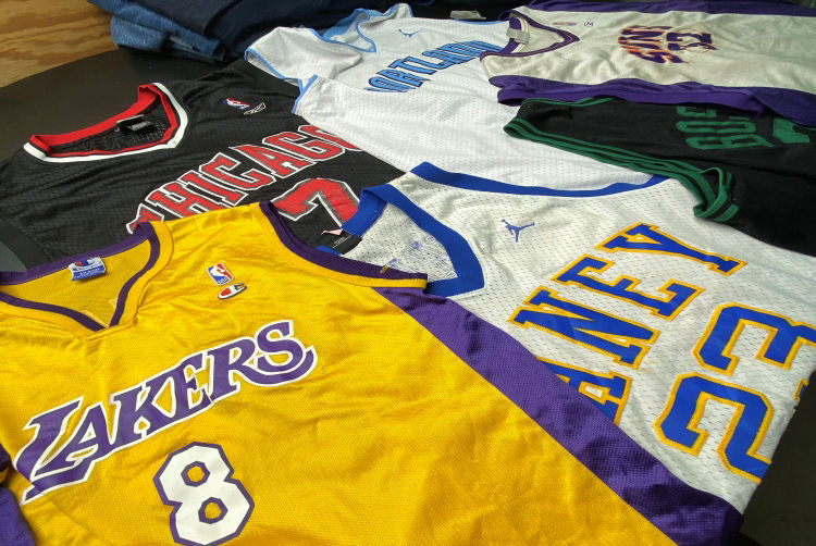 MWT Wholesale. Men's NBA authentic jersey - 45 lbs.